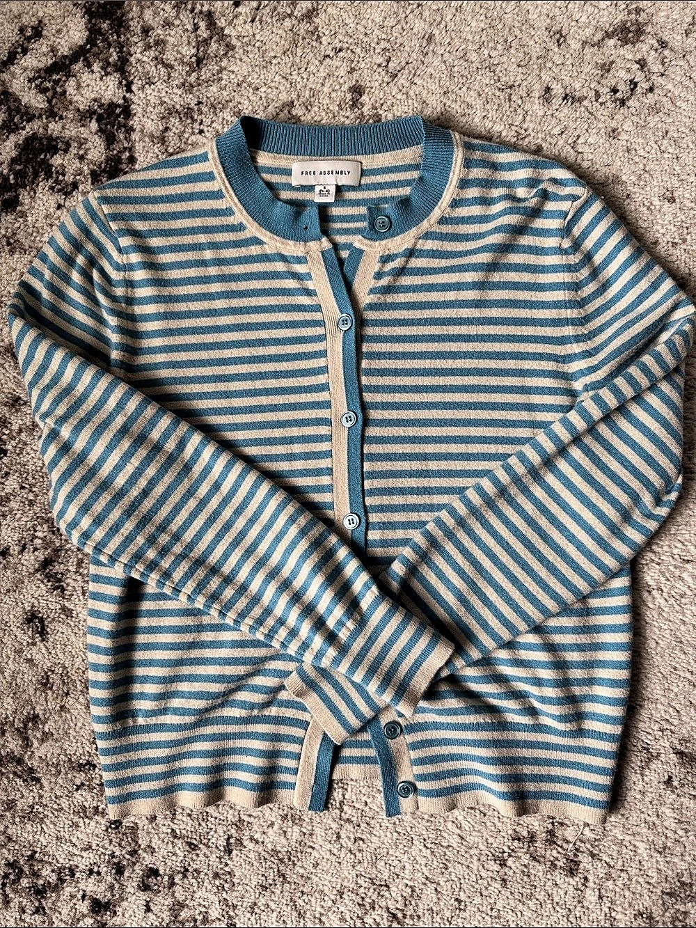 Free Assembly Striped Cardigan Sweater Striped Cardigan